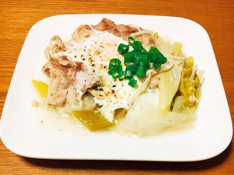 【うま塩】白菜と豚肉の卵おとし